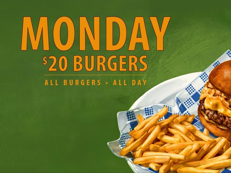 $20 Burger Monday at The Aussie!