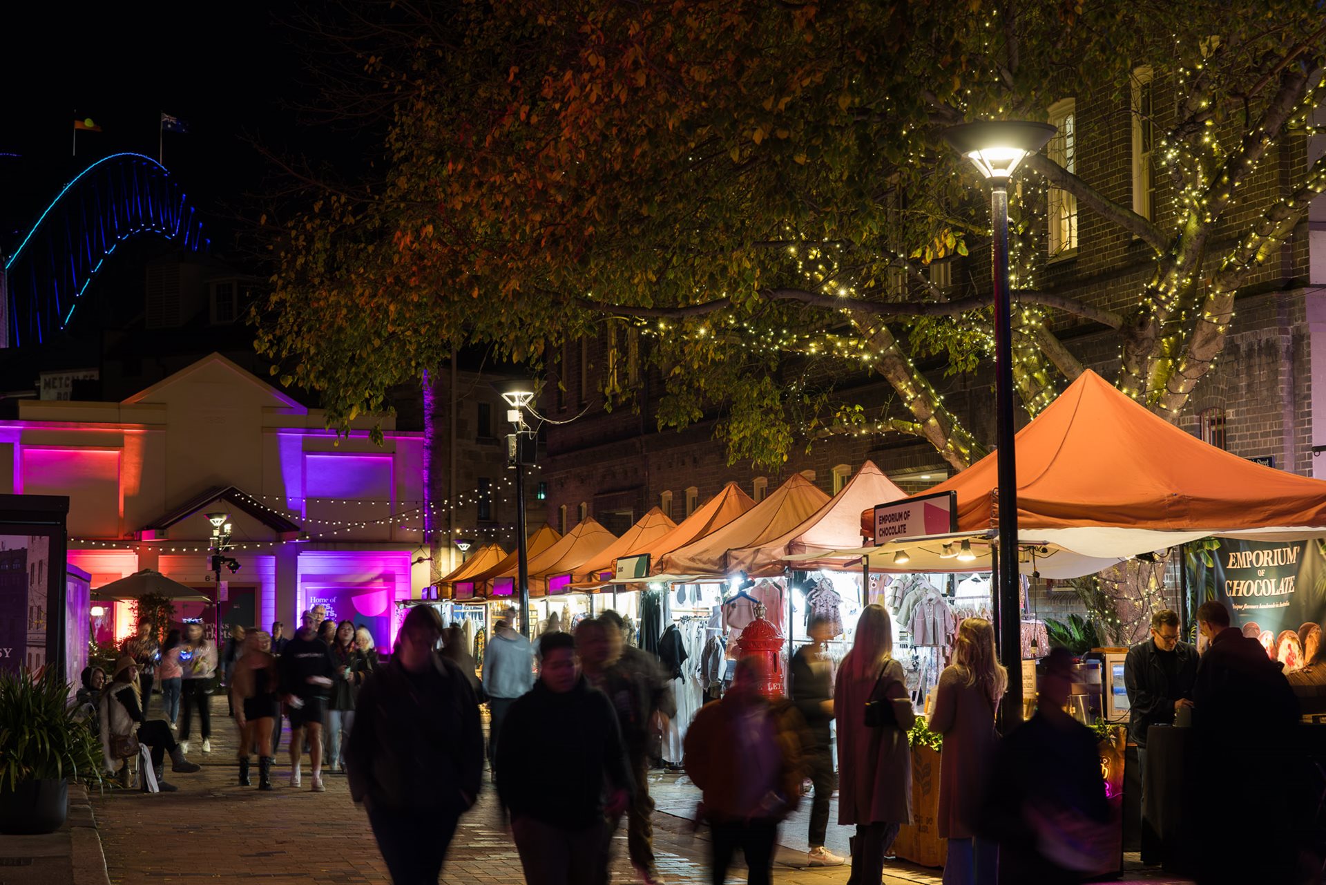 The Rocks Markets at Vivid Sydney