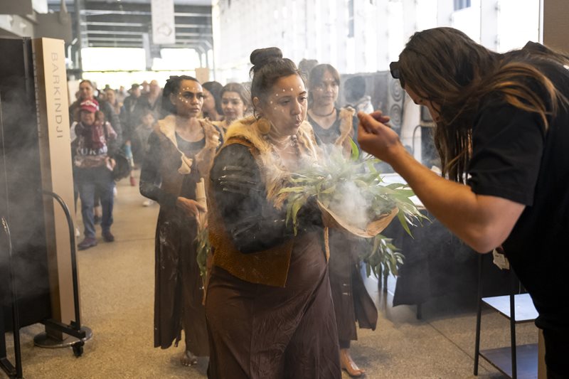 Welcome to Country and Smoking Ceremony under the Bridge 