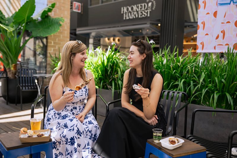 Oyster Lounge at Hooked & Harvest