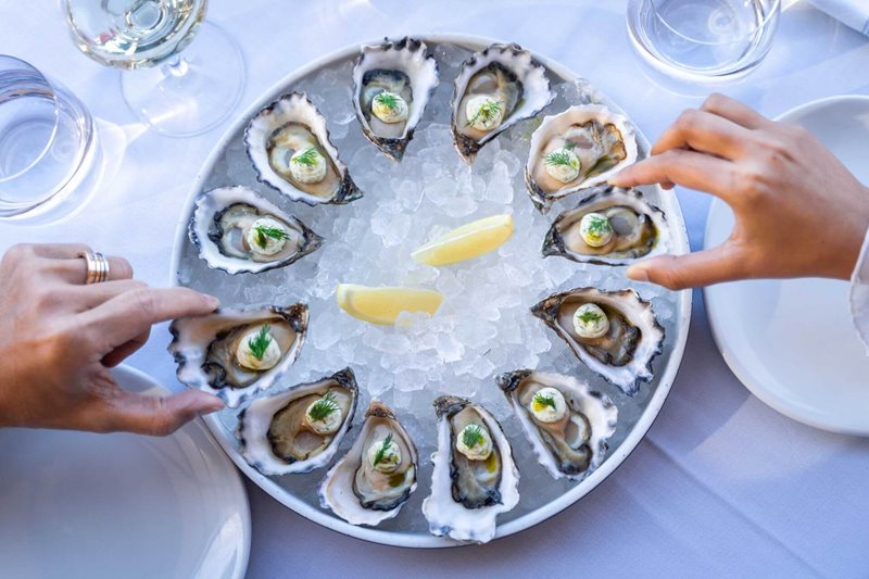 Complimentary bottle of Australian wine at Harbourfront Seafood Sydney